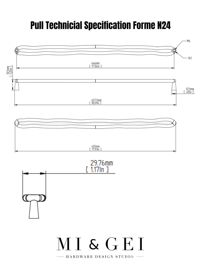 Closet Bar Pull Technical Specification 