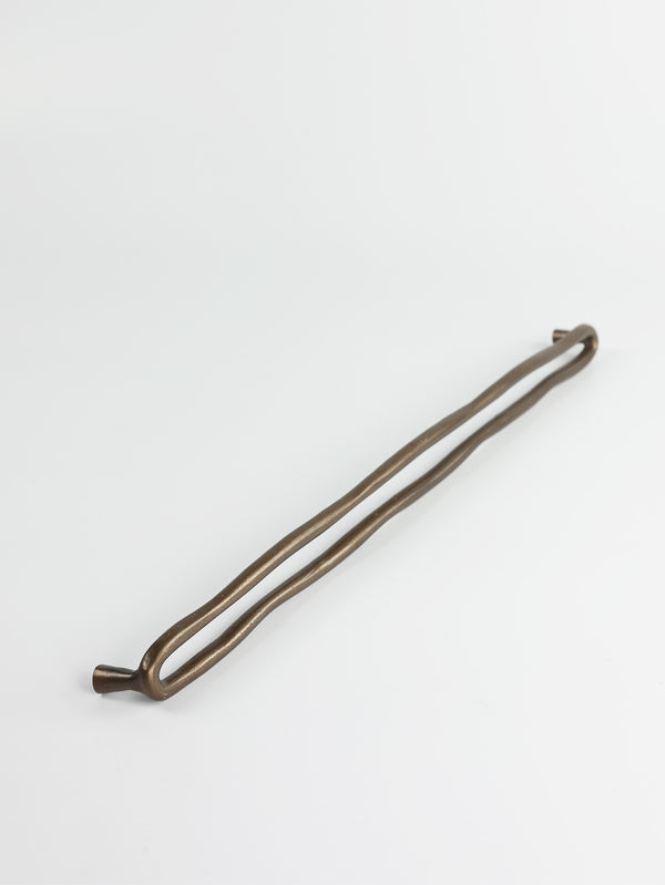 Two sets of the natural brass colored luxury closet pull bar