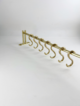 Kitchen Hanging Rails With Hooks Brass Finish
