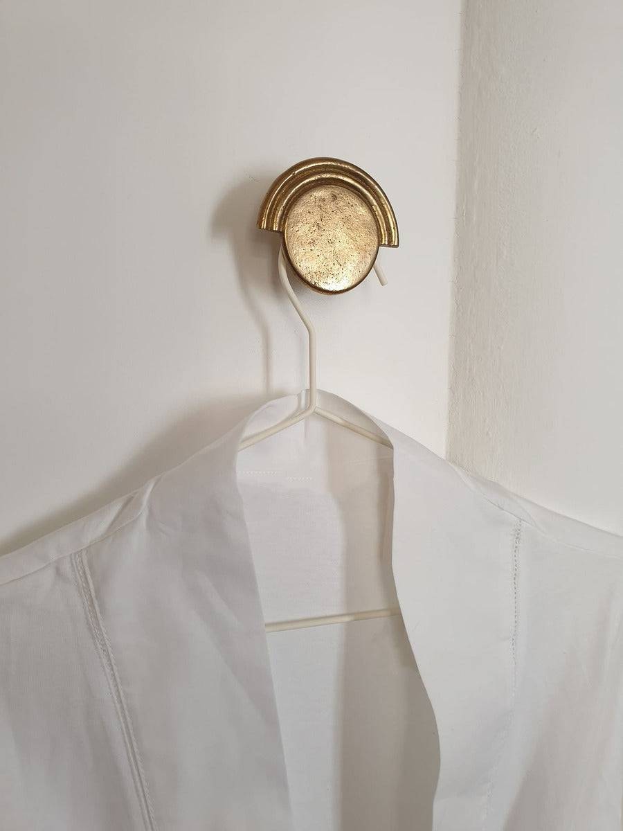 jewelry wall hook brass finish