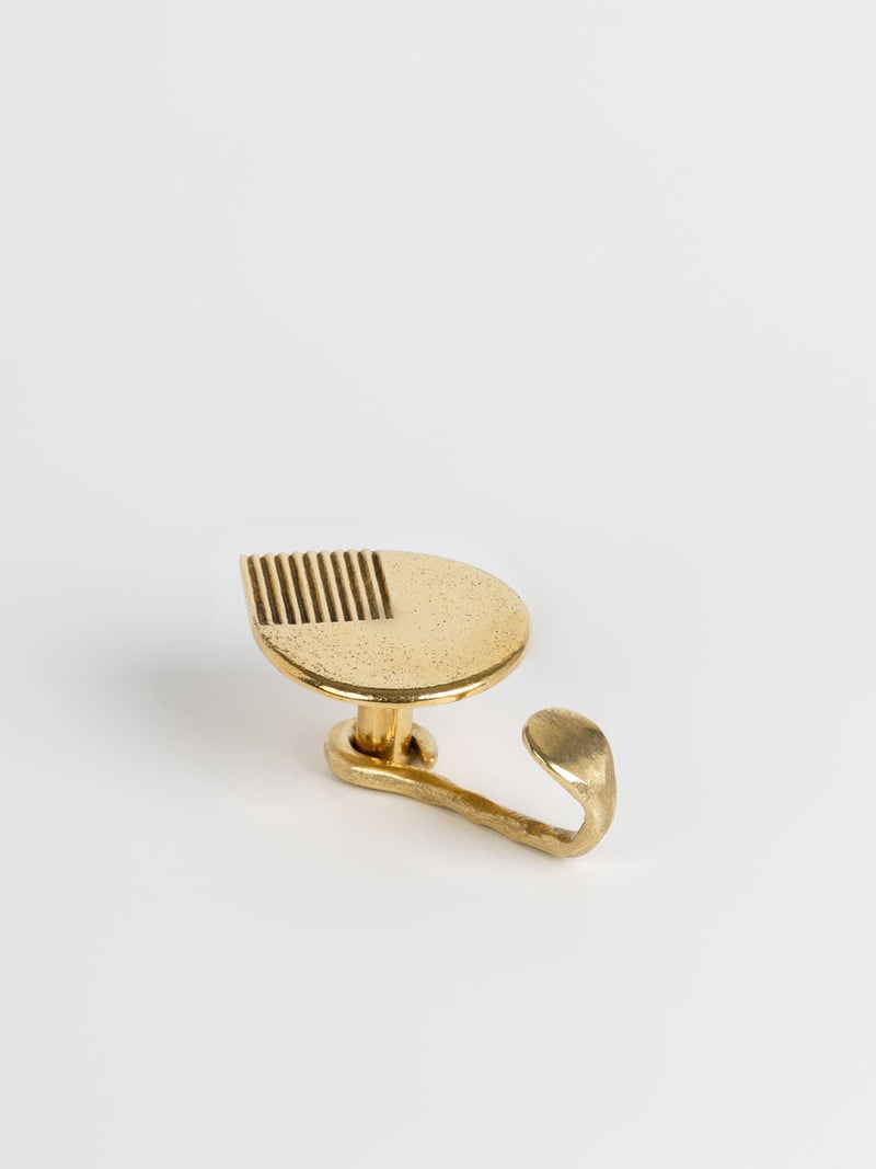 towel hanger with hook brass finish