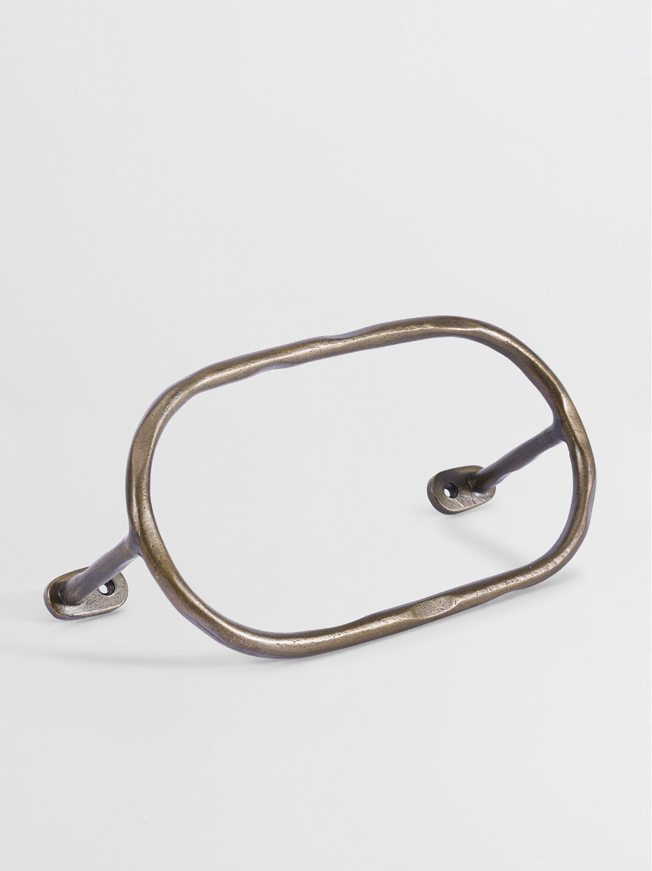 LUXURY HAND TOWEL HOLDER Forme N°11 in Bronze finish | Mi&Gei Hardware Design Studio | Solid Brass