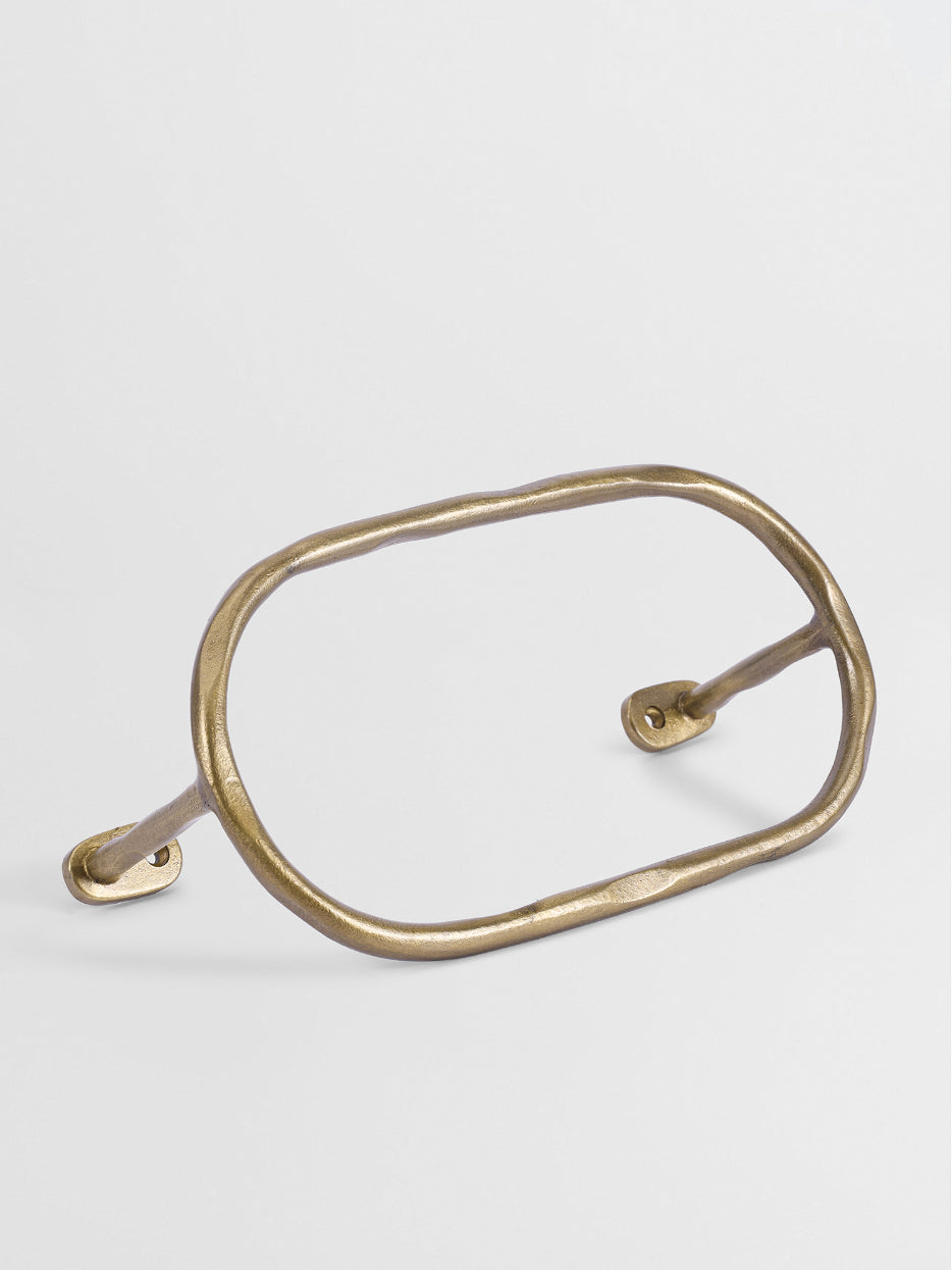 LUXURY HAND TOWEL HOLDER Forme N°11 in Bronze finish | Mi&Gei Hardware Design Studio | Solid Brass