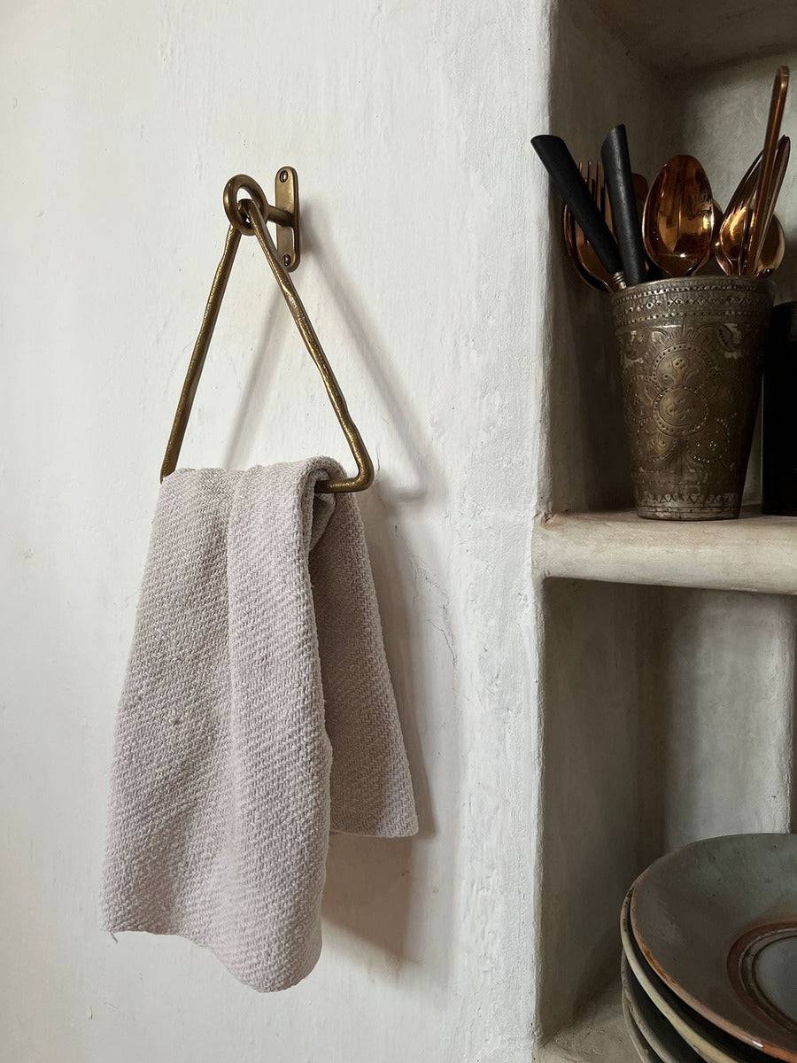 hand towel hanger triangle after installation