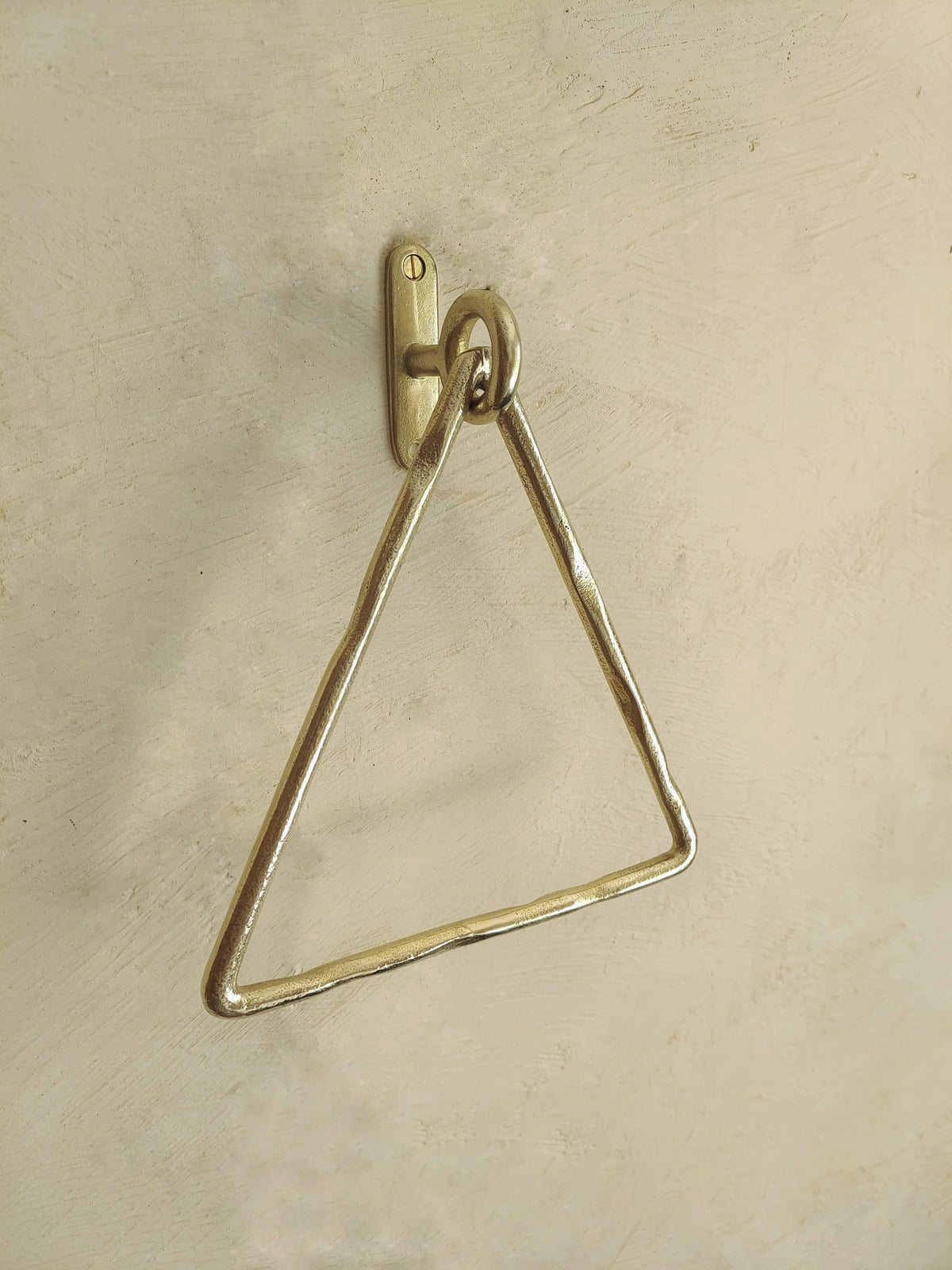 hand towel hanger triangle brass finish
