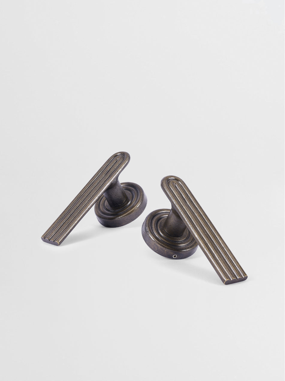 Solid Brass Interior Passage Door Handle Set