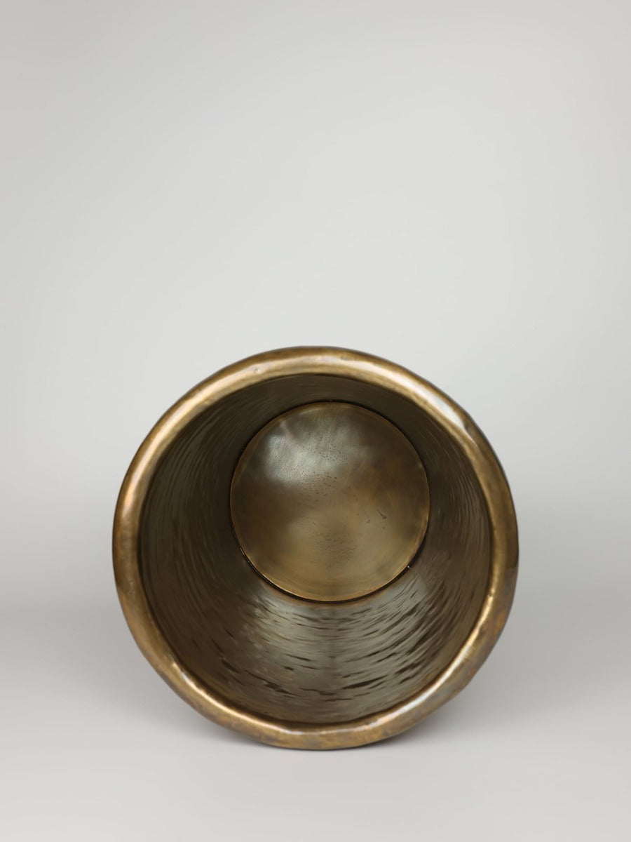 Inside View Of Waste Basket Bronze Finish