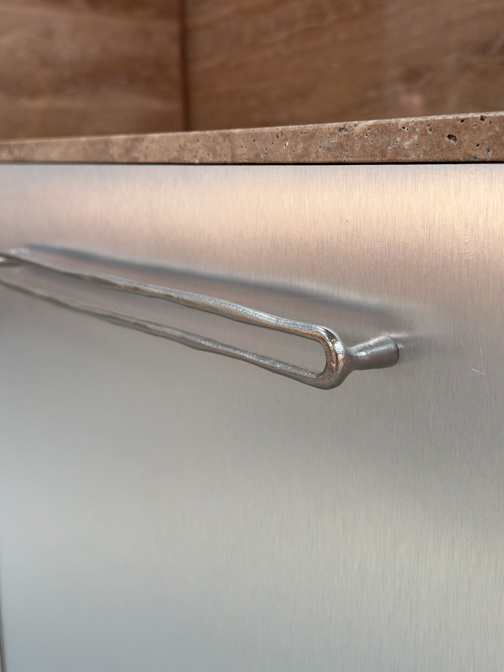 CABINET HANDLES Forme N°23 - Centers 12.4″ in Nickel finish | Mi&Gei