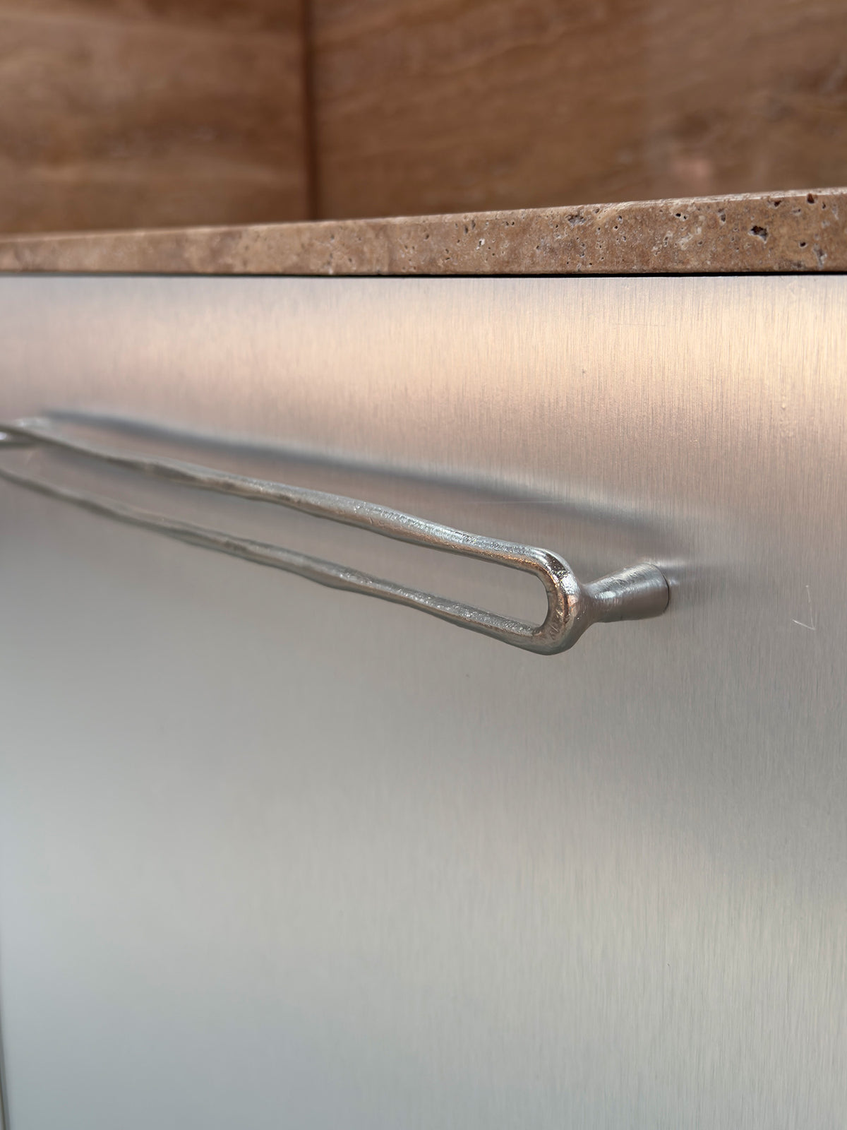 CABINET HANDLES Forme N°23 - Centers 12.4″ in Nickel finish | Mi&Gei