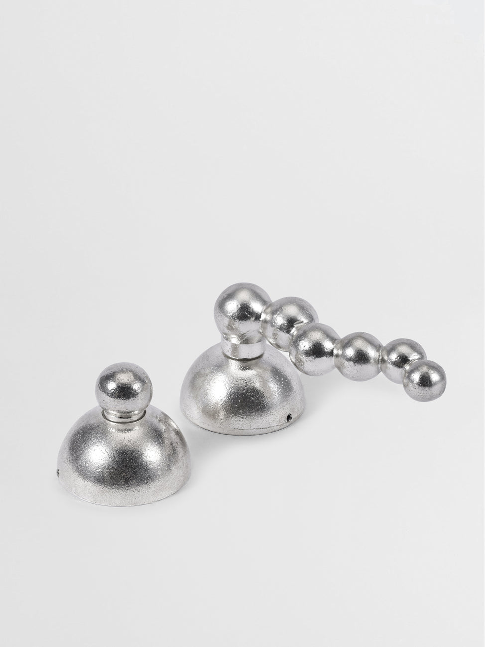 PRIVACY DOOR LEVER SET Forme N°25 in Nickel finish | Mi&Gei