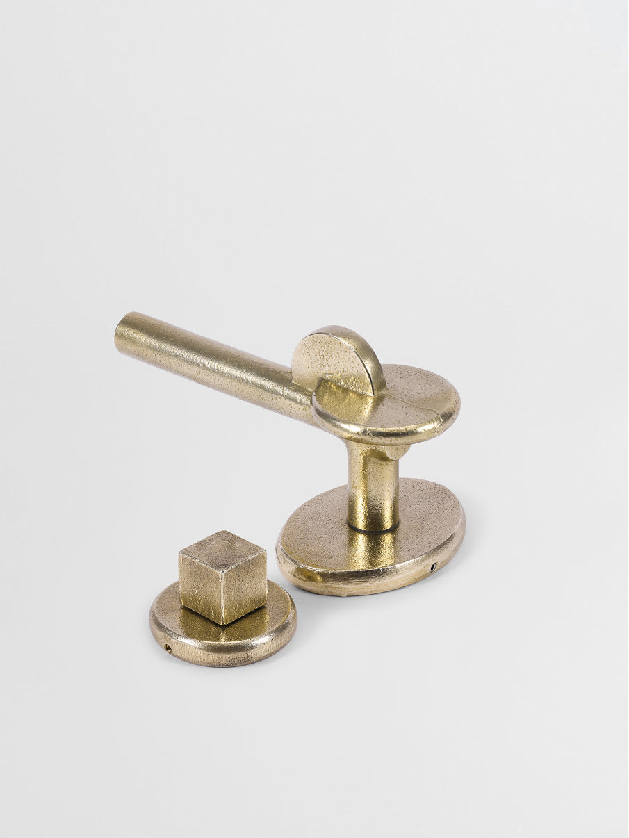 PRIVACY DOOR LEVER SET Forme N°26 in Brass finish | Mi&Gei