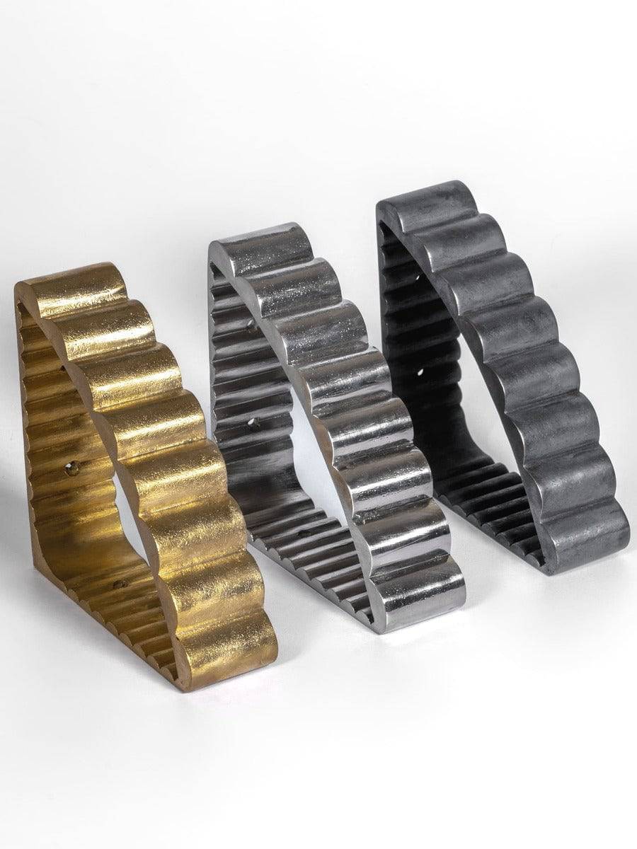 Shelf Bracket Brass, Polished Nickel, Carbon Black Finishes