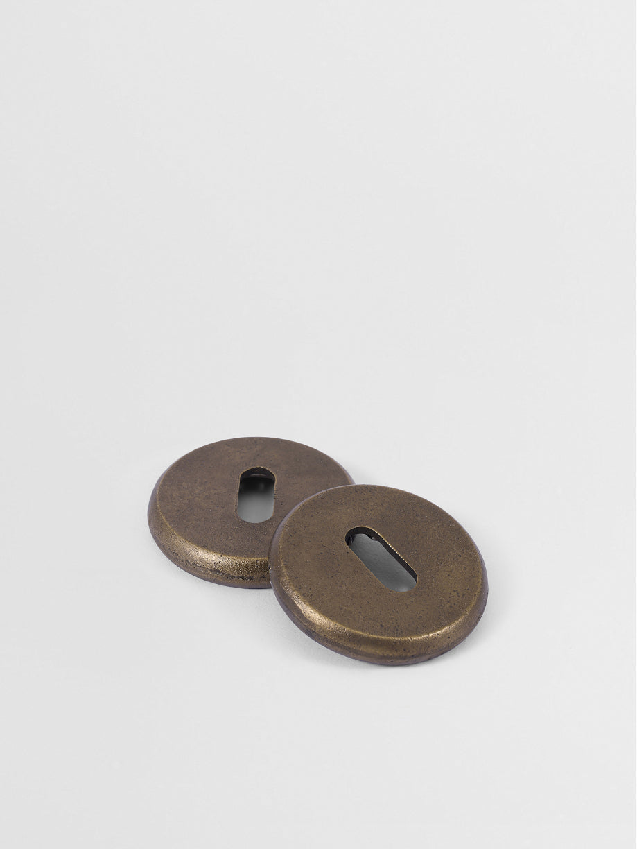 KEY ESCUTCHEON L - DOOR HANDLES N25 & N26 in Bronze finish | Mi&Gei