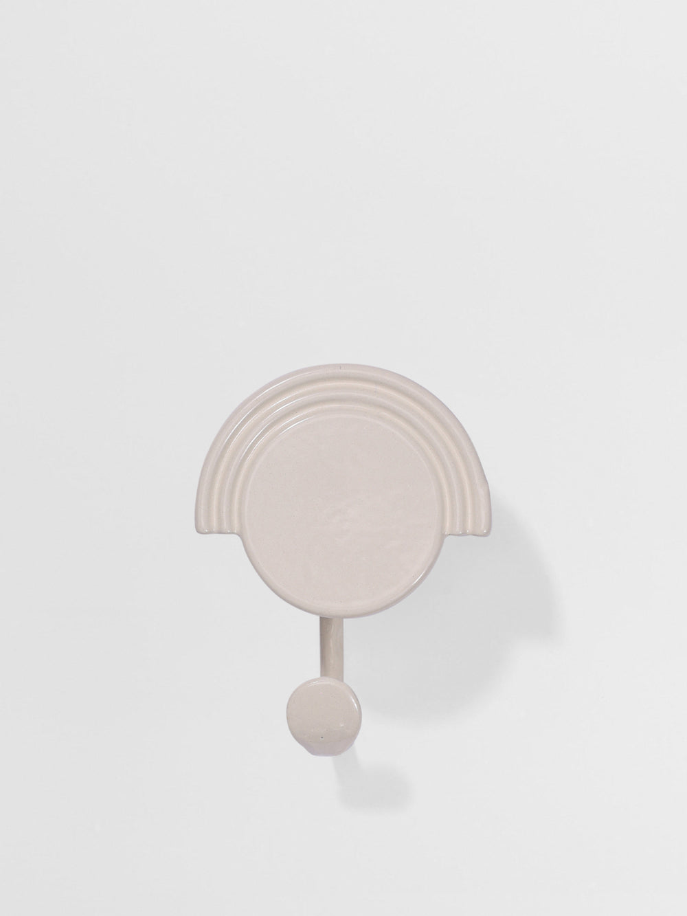 Decorative wall hook with a geometric design Off White