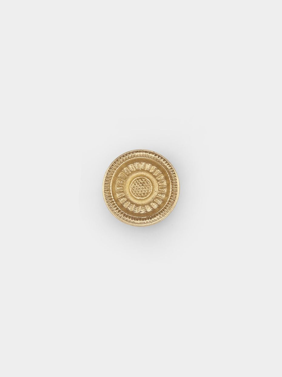 Bouton de meuble Empire en laiton massif
