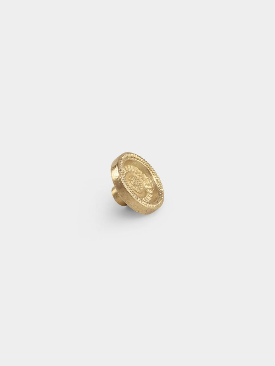 Bouton de meuble Empire en laiton massif