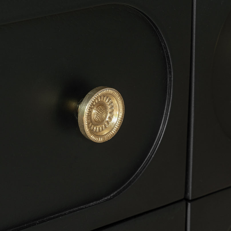 Bouton de meuble Empire en laiton massif