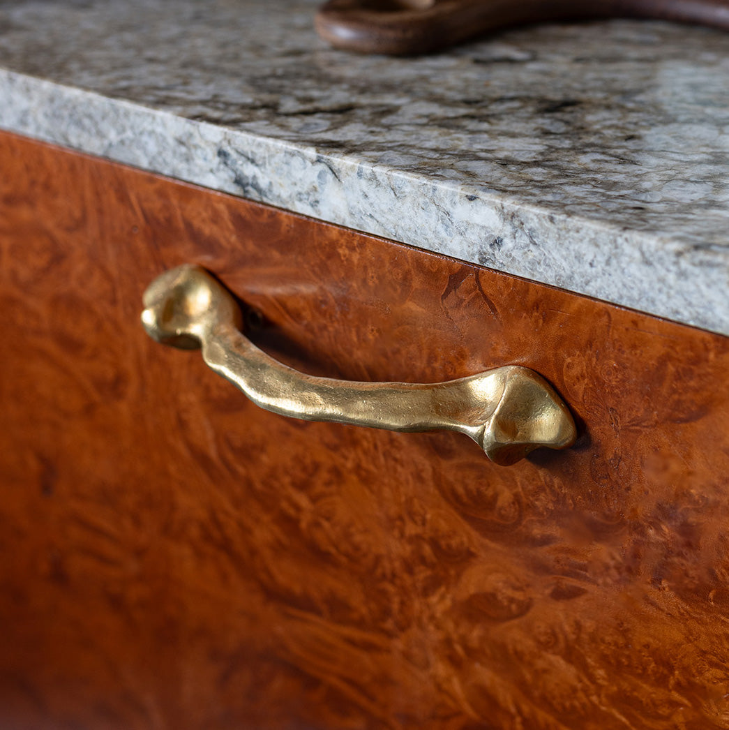 Unlacquered Solid Brass Pull