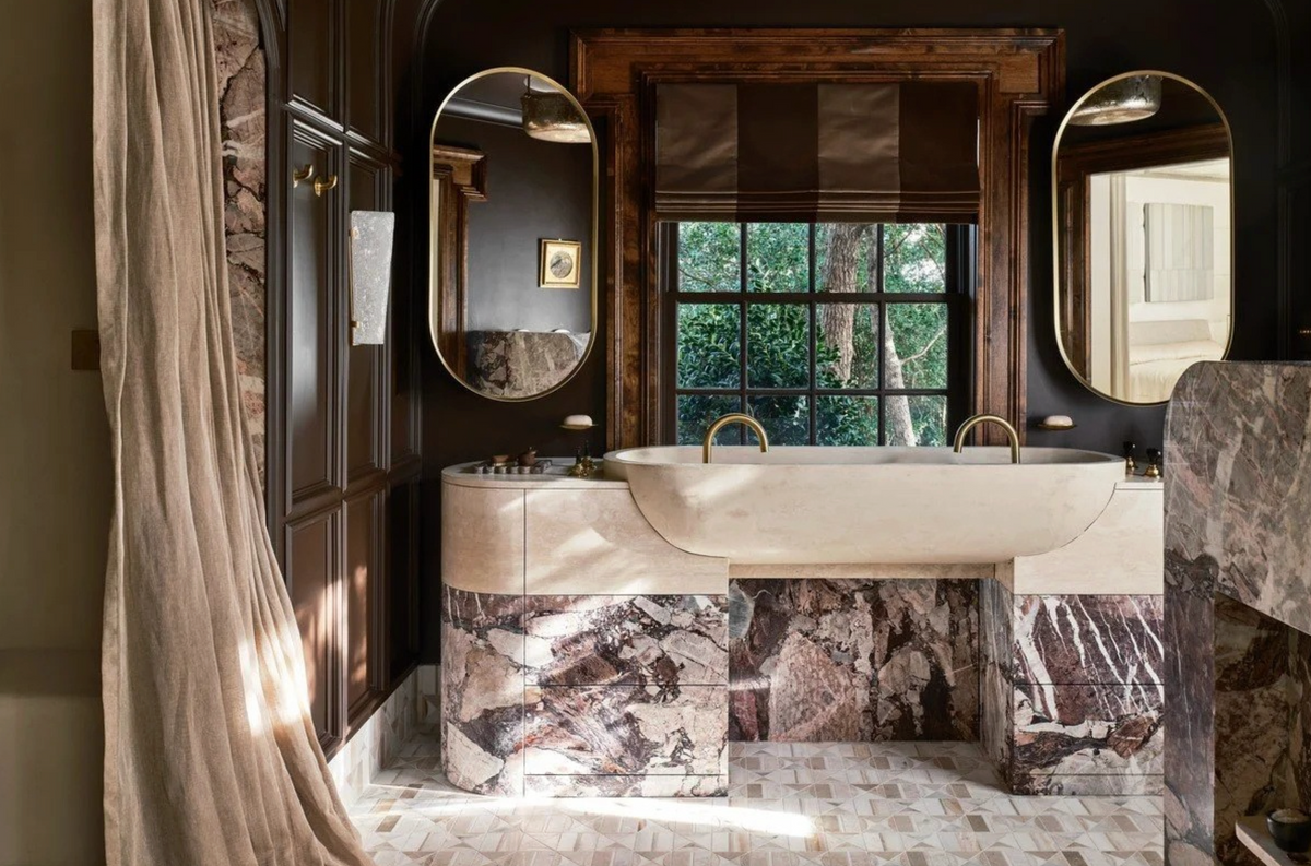 Bathroom marble and wood