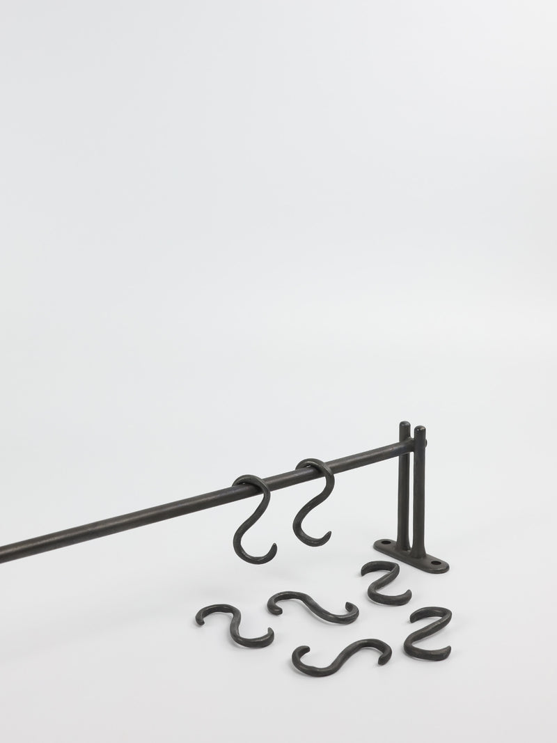 s hooks for kitchen rails carbon black finish