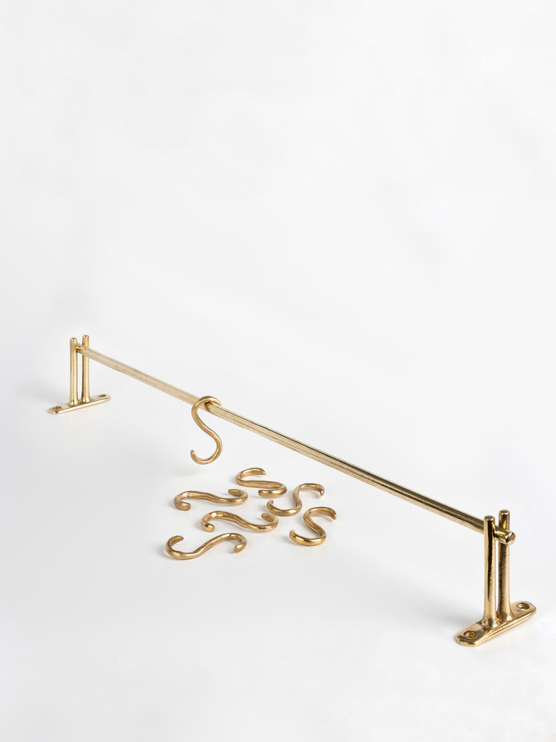 s hooks for kitchen hanging rails  brass finish