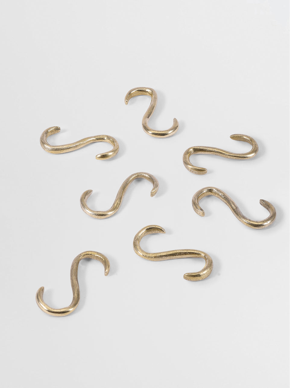 S-Hooks For Kitchen Rails N02 in Brass finish | Mi&Gei