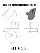 A technical specification of oversized door drawer pull 