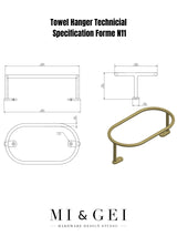 Ovel shape hand towel hanger technical specification