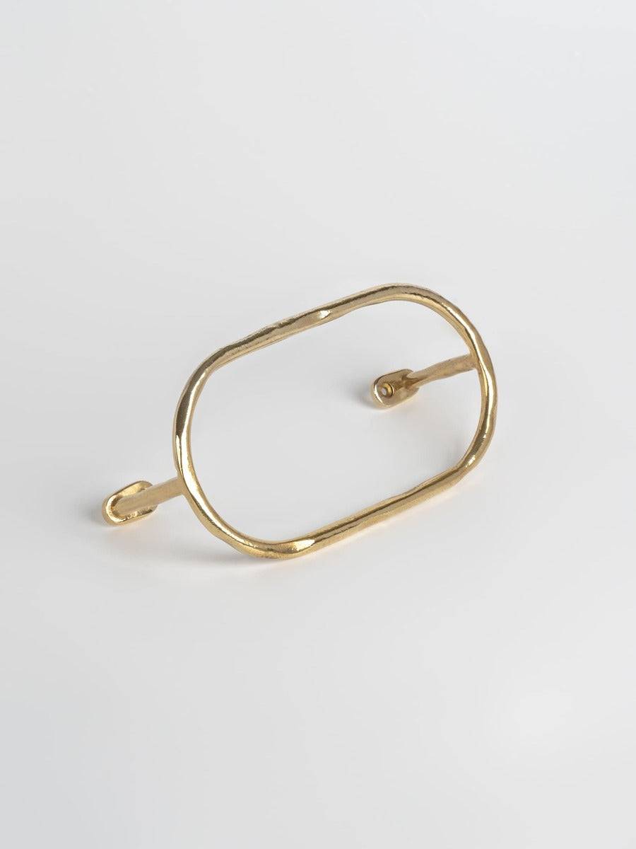 hand towel holder brass finish