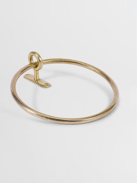 Luxury TOWEL HANGER  Forme N°13 in Brass finish — front view | Mi&Gei Hardware Design Studio