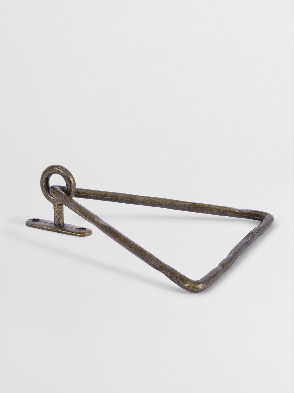 Artisan BRASS TOWEL HANGER Forme N°14 in Bronze finish | Mi&Gei