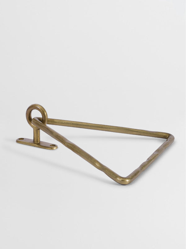 hand towel hanger triangle brass finish