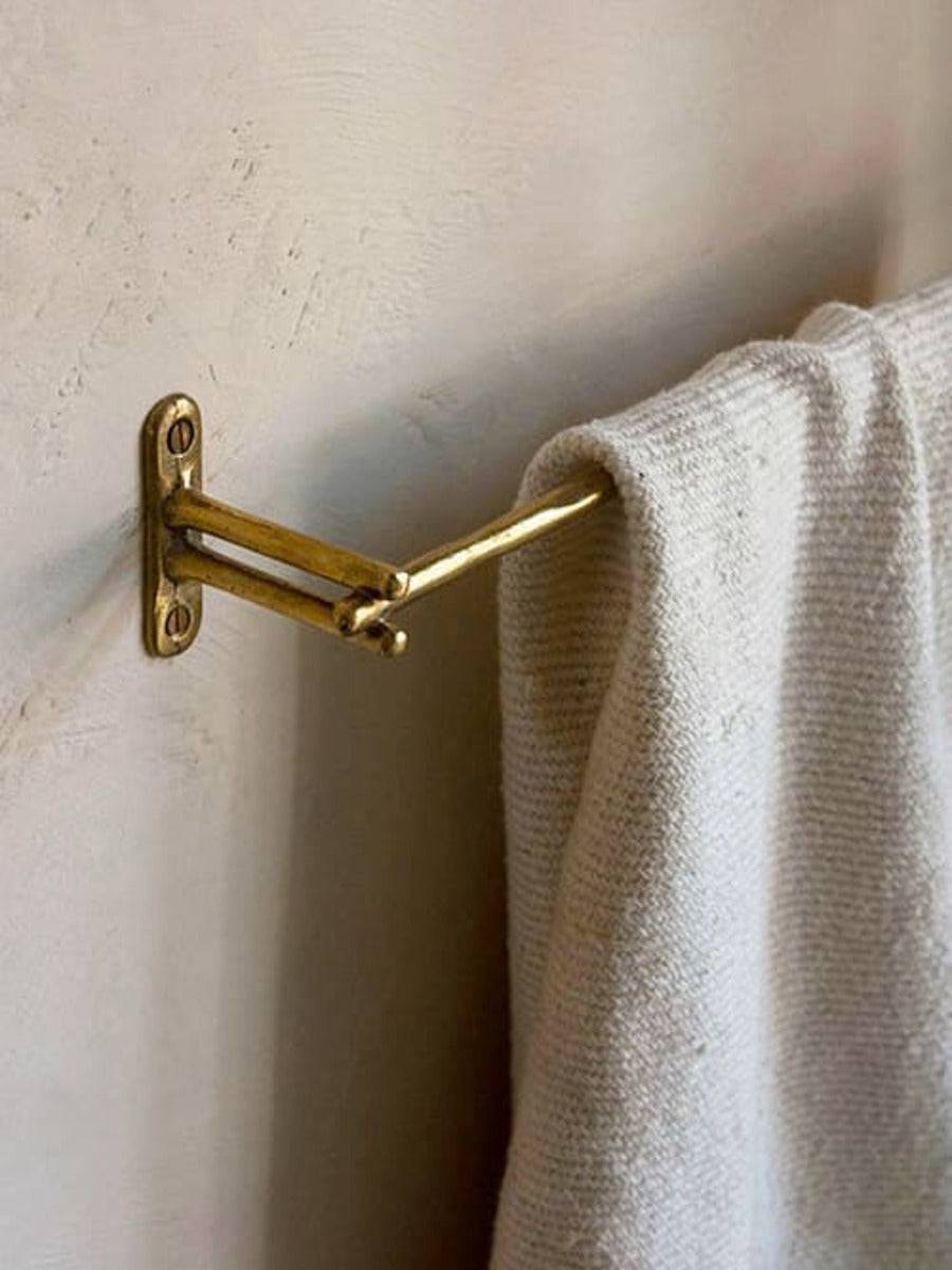 bar towel hanger brass finish