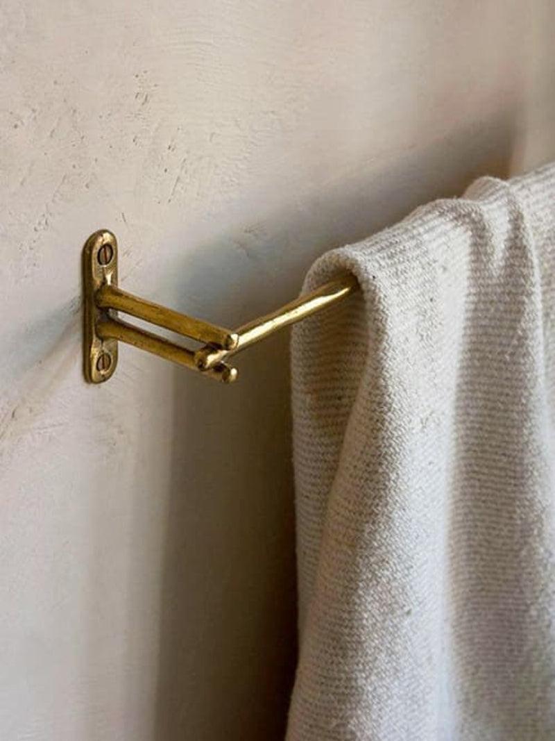 bar towel hanger brass finish