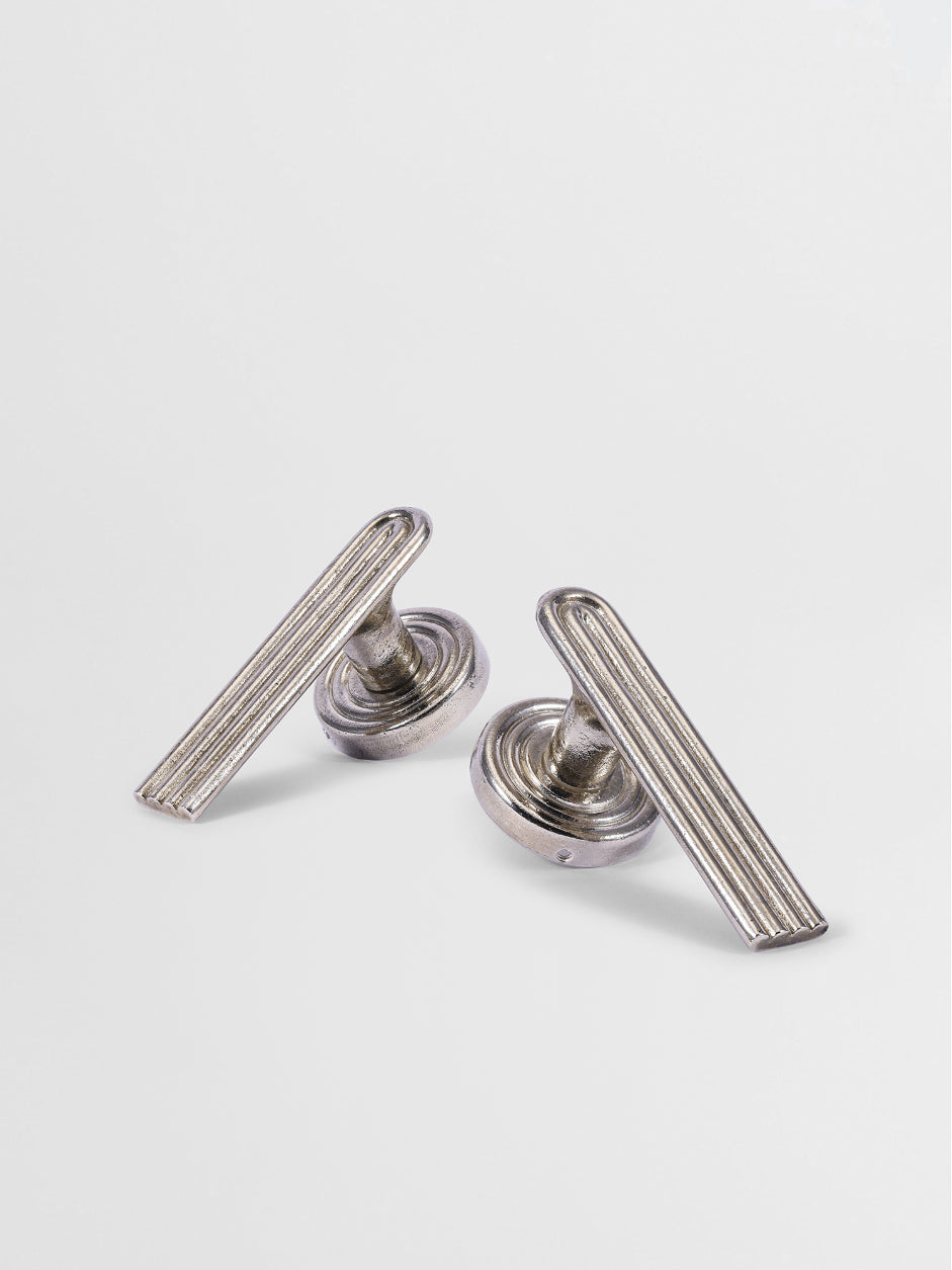Solid Brass Interior Passage Door Handle Set