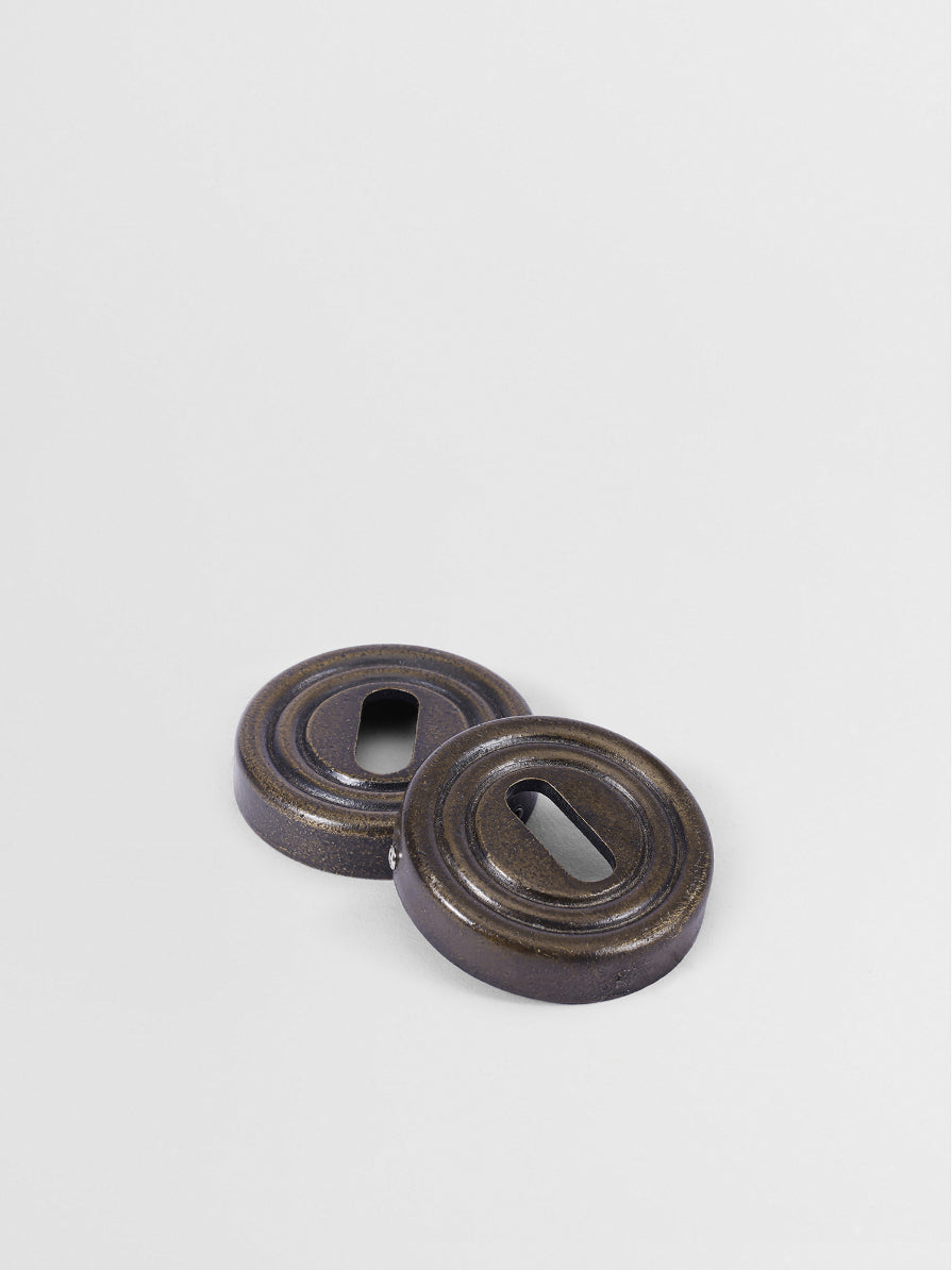 KEY ESCUTCHEON L Forme N18 in Bronze finish | Mi&Gei