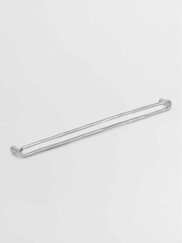 A left side view of the bronze finish kitchen pull bar handle