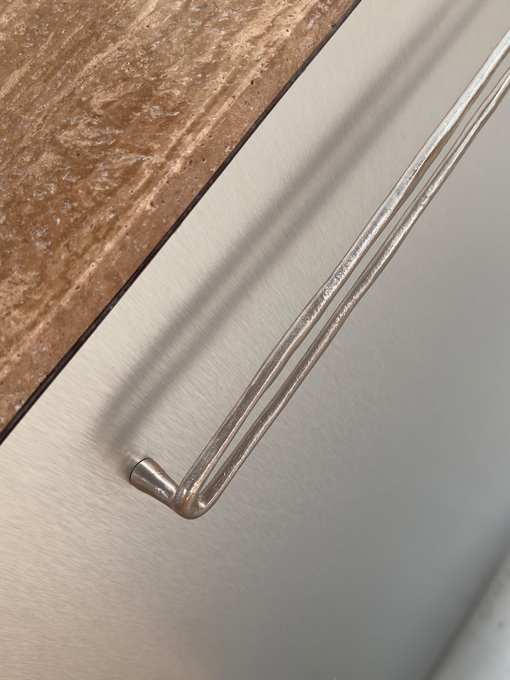 CABINET HANDLES Forme N°23 - Centers 12.4″ in Nickel finish | Mi&Gei