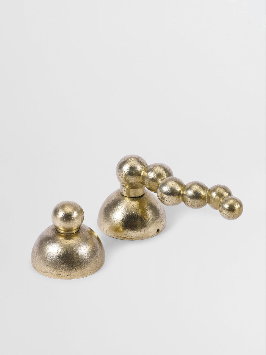 PRIVACY DOOR LEVER SET Forme N°25 in Brass finish | Mi&Gei