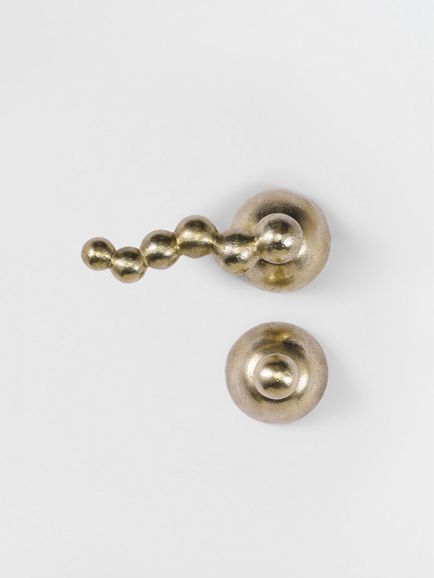 PRIVACY DOOR LEVER SET Forme N°25 in Brass finish | Mi&Gei