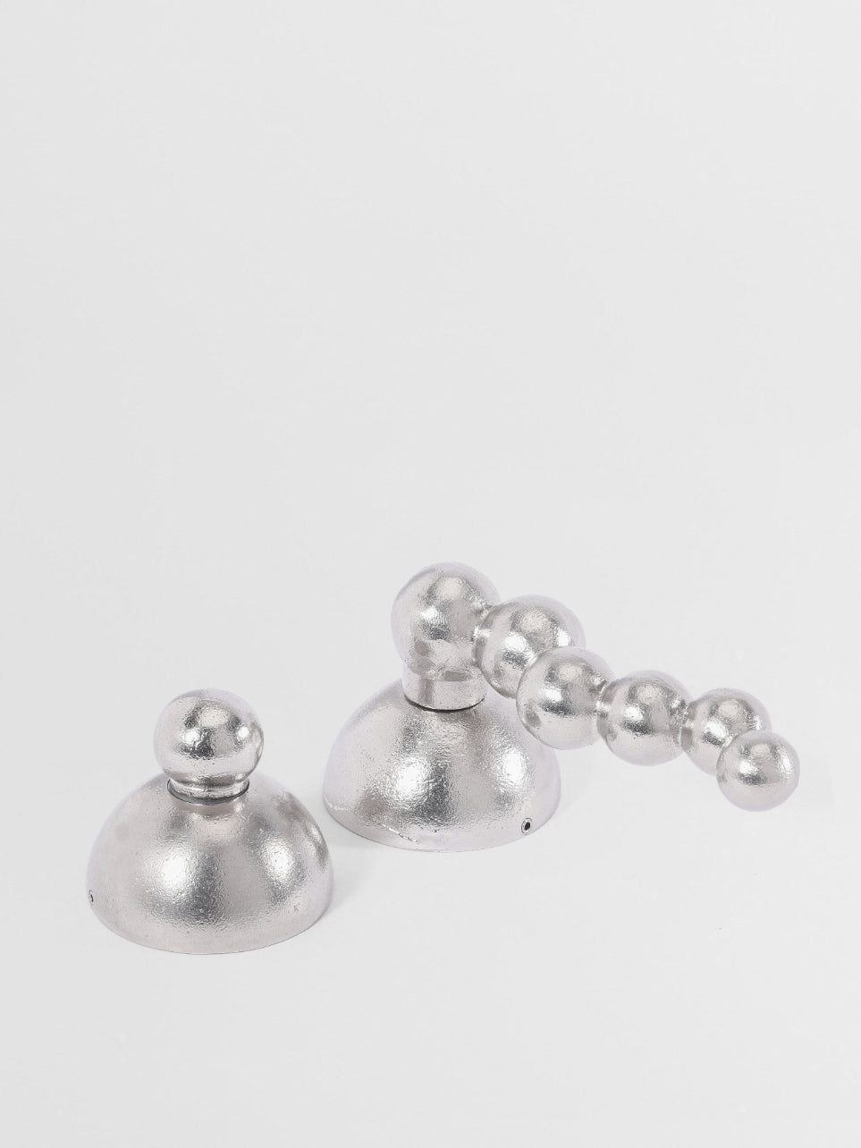 PRIVACY DOOR LEVER SET Forme N°25 in Nickel finish | Mi&Gei