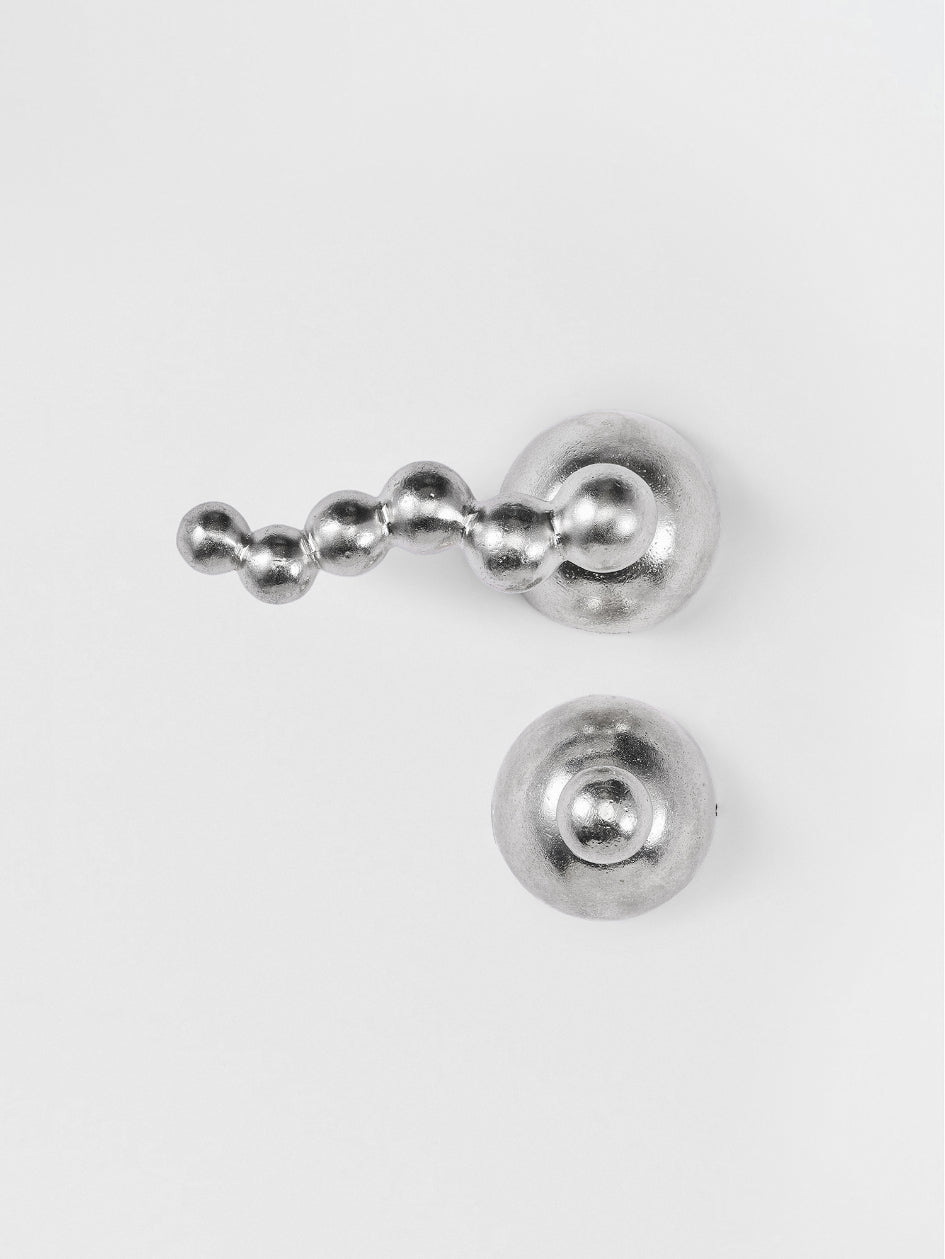 PRIVACY DOOR LEVER SET Forme N°25 in Nickel finish | Mi&Gei