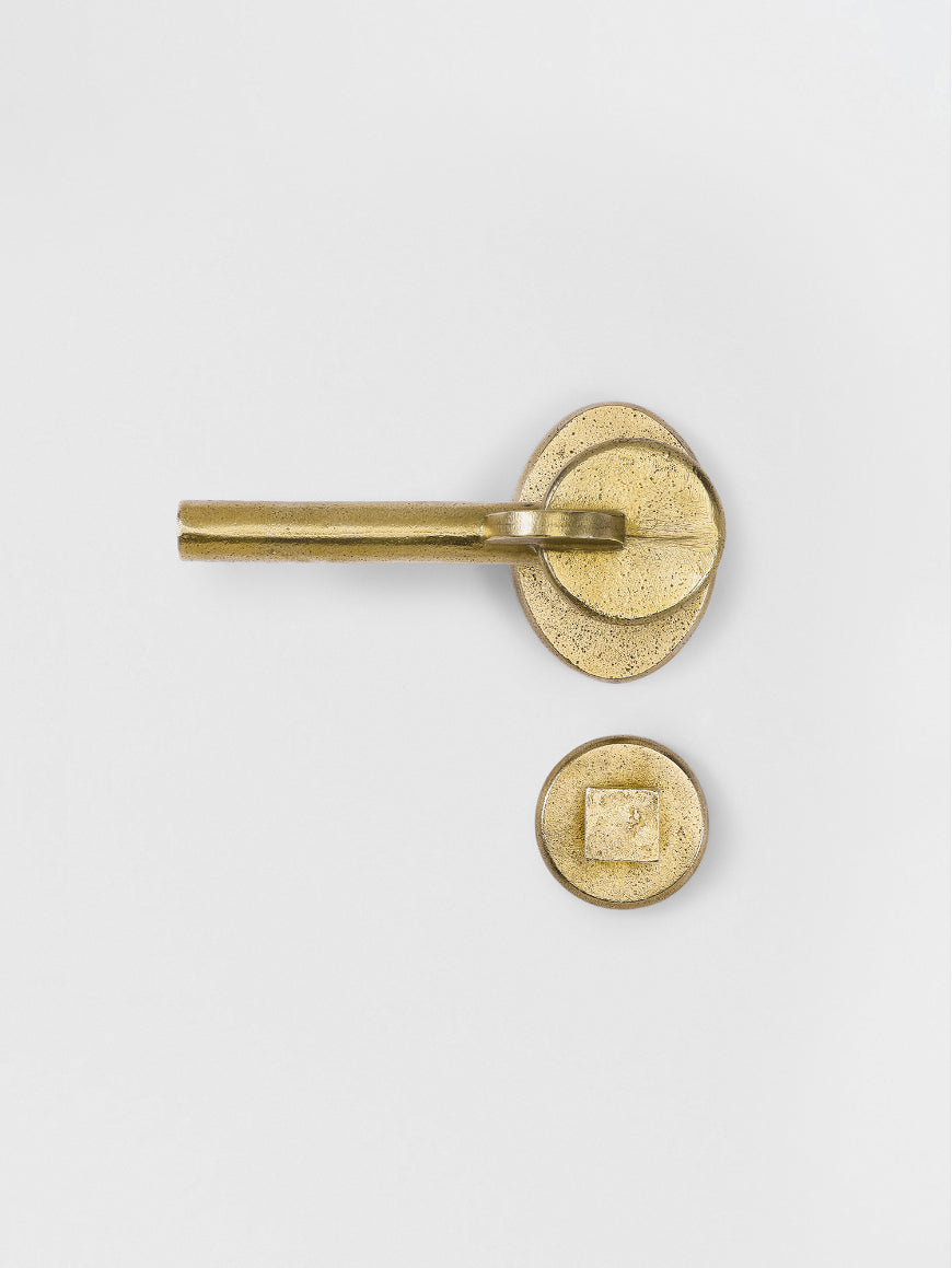 PRIVACY DOOR LEVER SET Forme N°26 in Brass finish | Mi&Gei