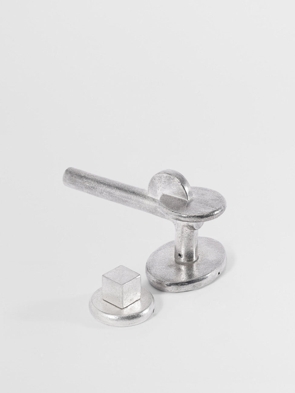 PRIVACY DOOR LEVER SET Forme N°26 in Nickel finish | Mi&Gei