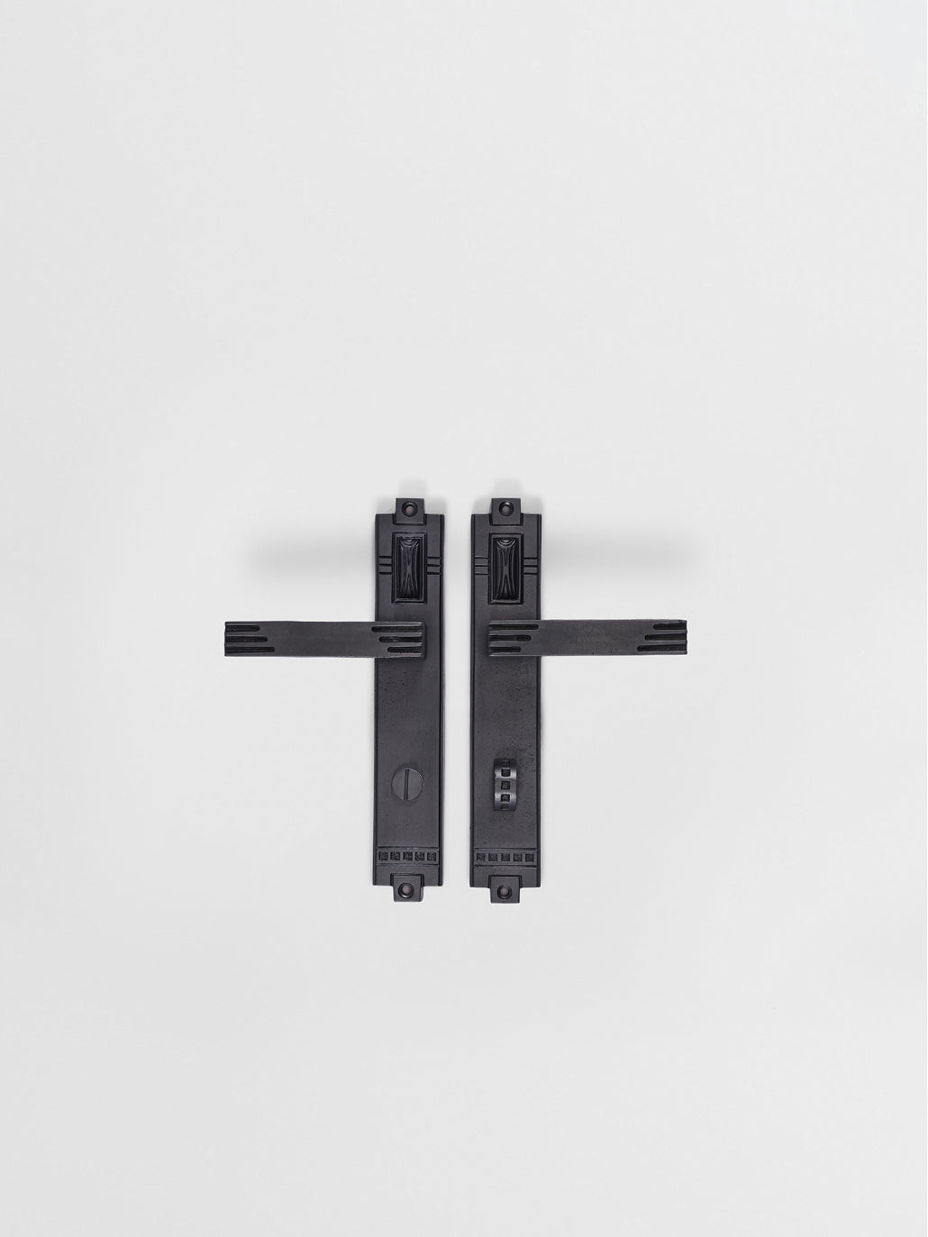 PRIVACY DOOR LEVER SET Forme N°27 in Carbon Black finish | Mi&Gei