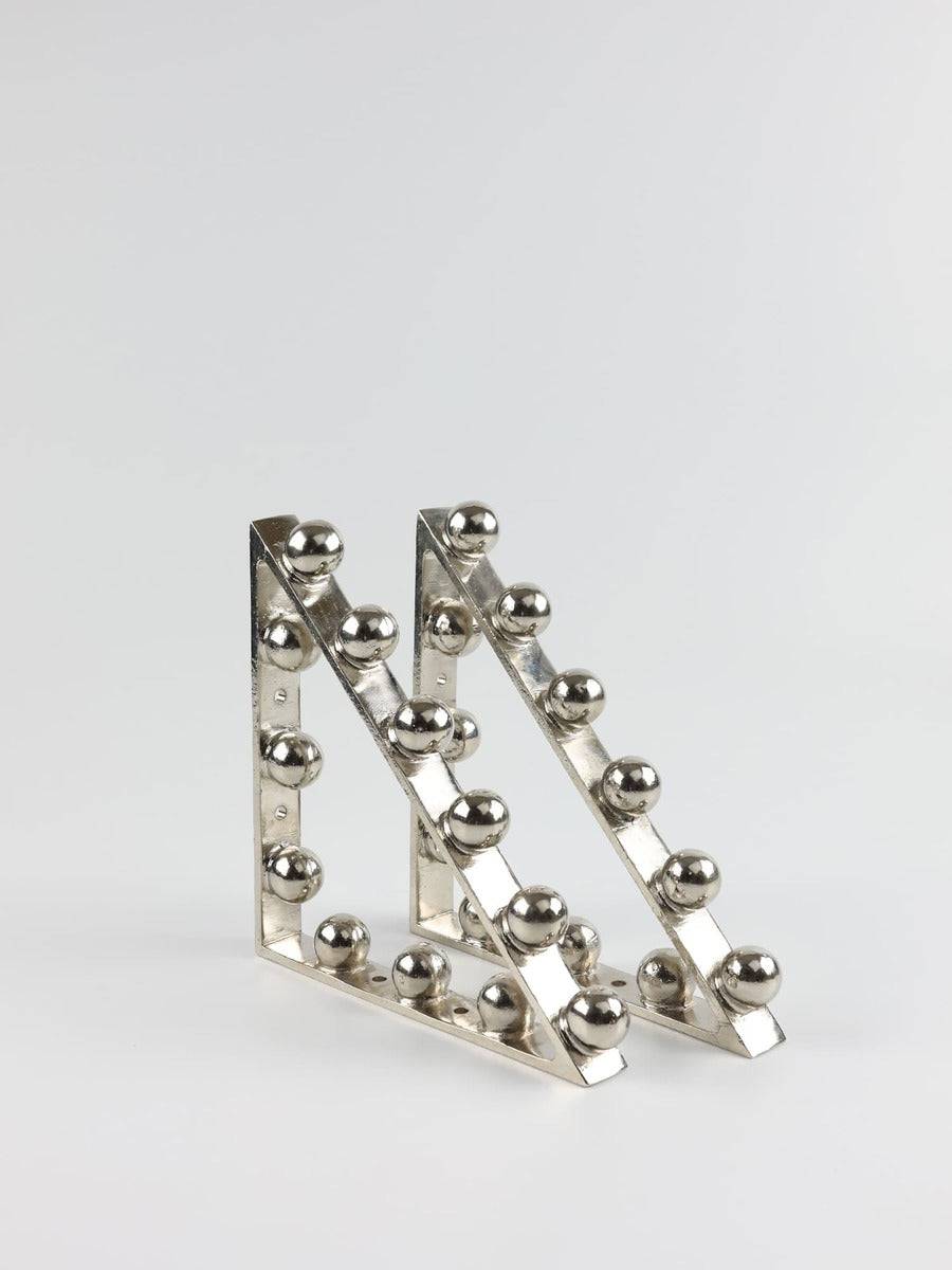 Pair Of Polished Nickel Shelf Bracket