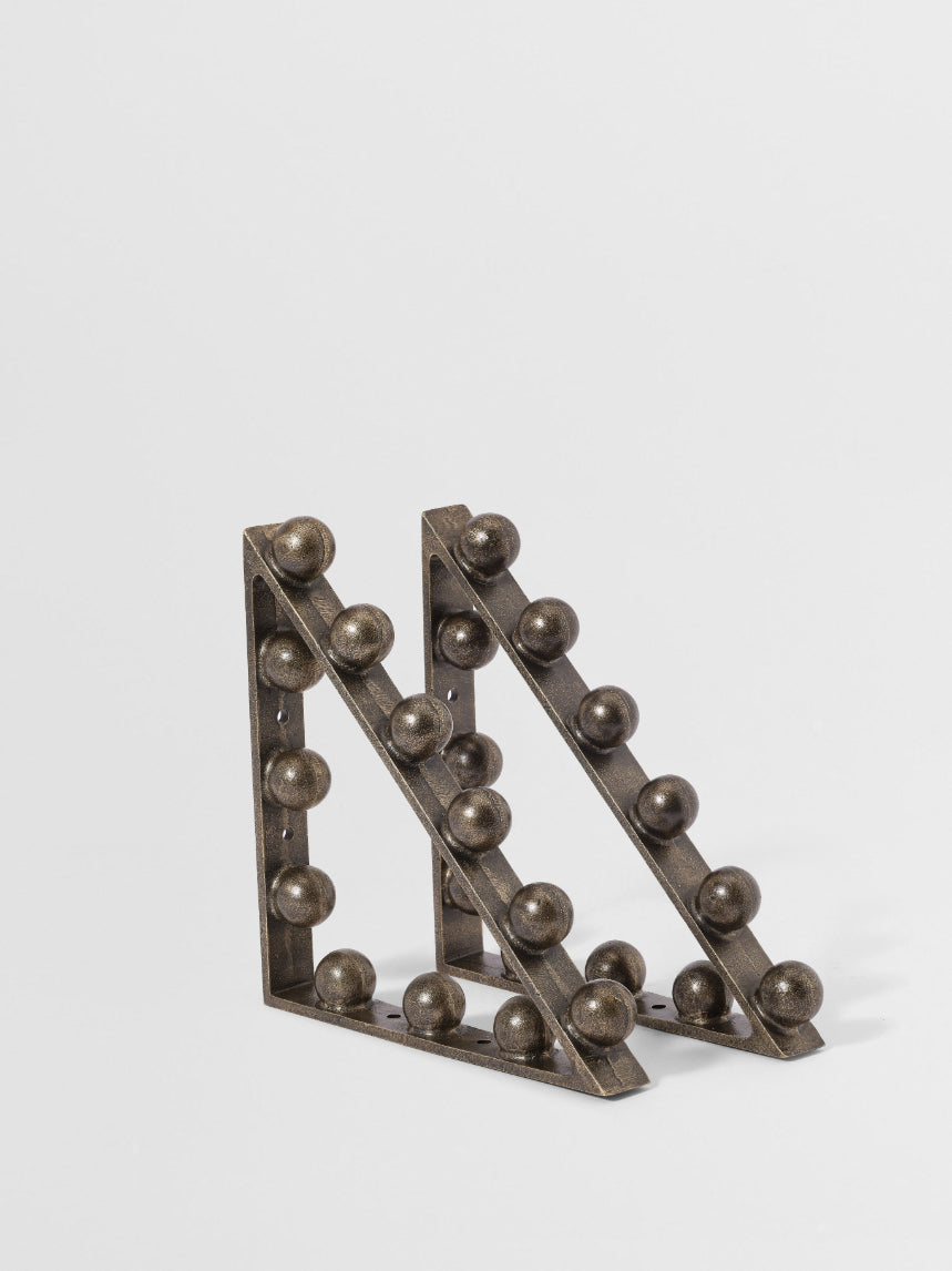 SHELF BRACKET SET OF 2 Forme N°30 in Bronze finish | Mi&Gei