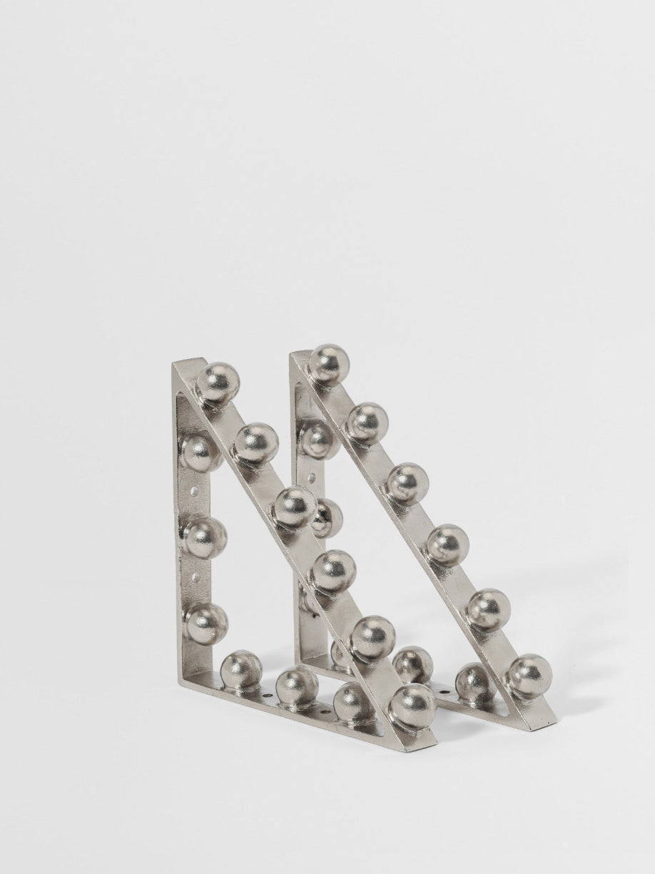 SHELF BRACKET SET OF 2 Forme N°30 in Nickel finish | Mi&Gei