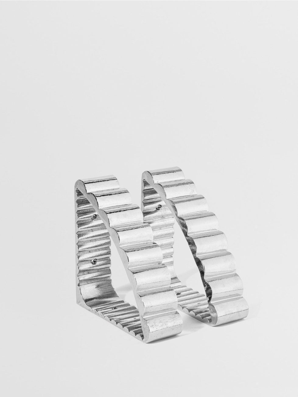 SHELF BRACKET SET OF 2 Forme N°32 in Nickel finish | Mi&Gei