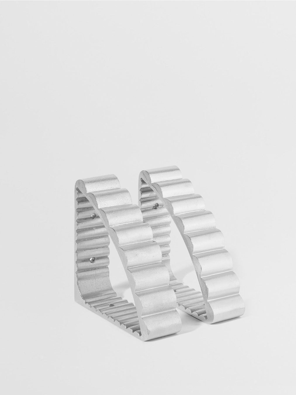 SHELF BRACKET SET OF 2 Forme N°32 in Nickel finish | Mi&Gei